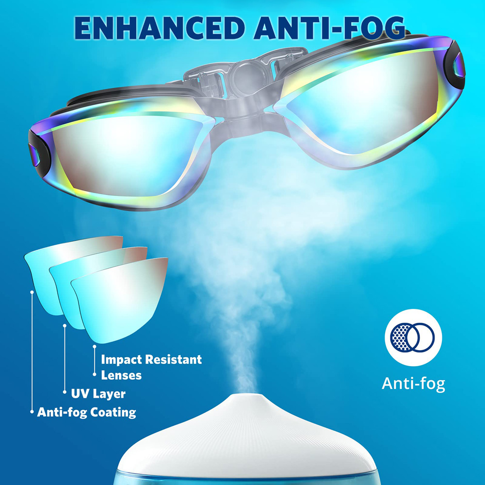 2 Pack Swimming Goggles Anti-F - Swim Goggles Anti Fog Uv recension och pris