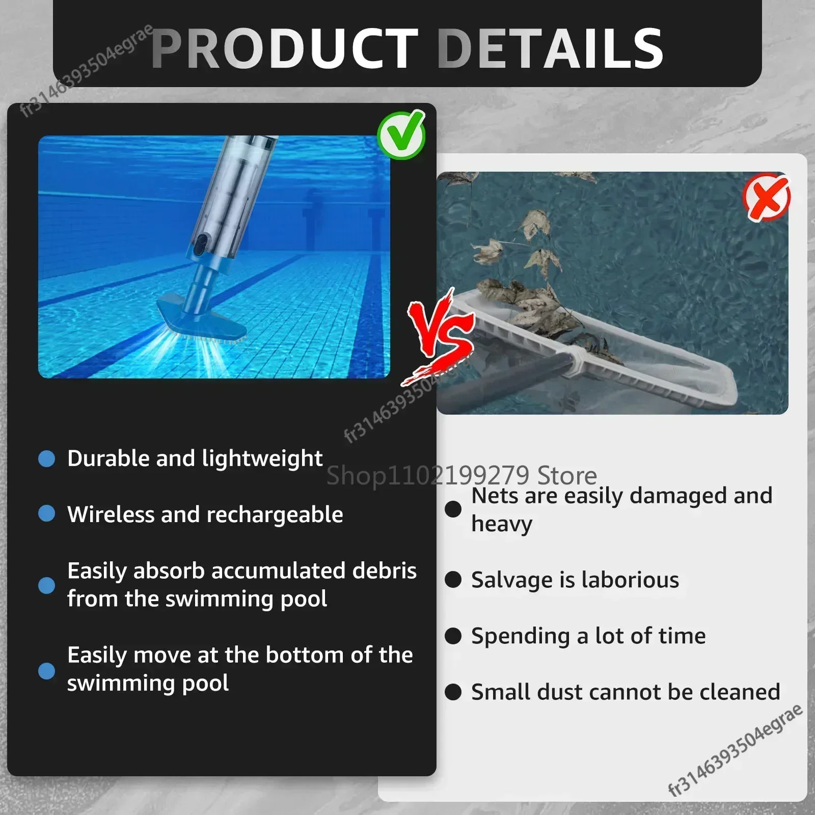 NEW Pool Vacuum Cleaner Rechar - Pool Vacuum Manual recension och pris