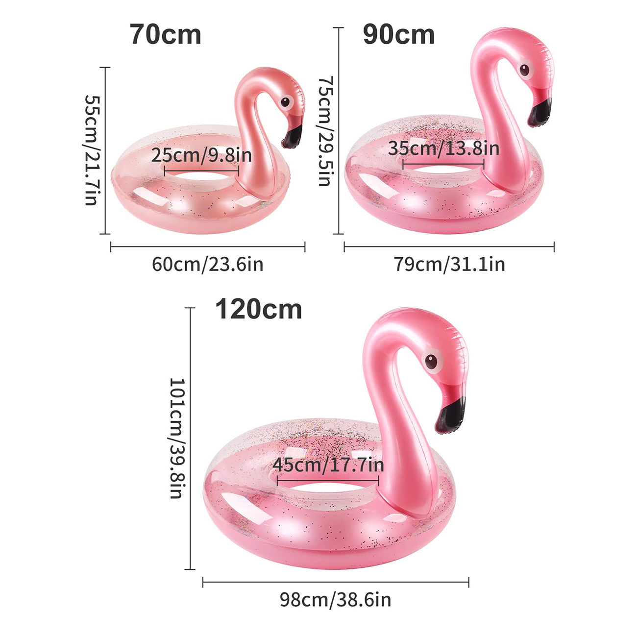 1PCS Flamingo Pool Float - Fun - Pool Lounger Inflatable recension och pris