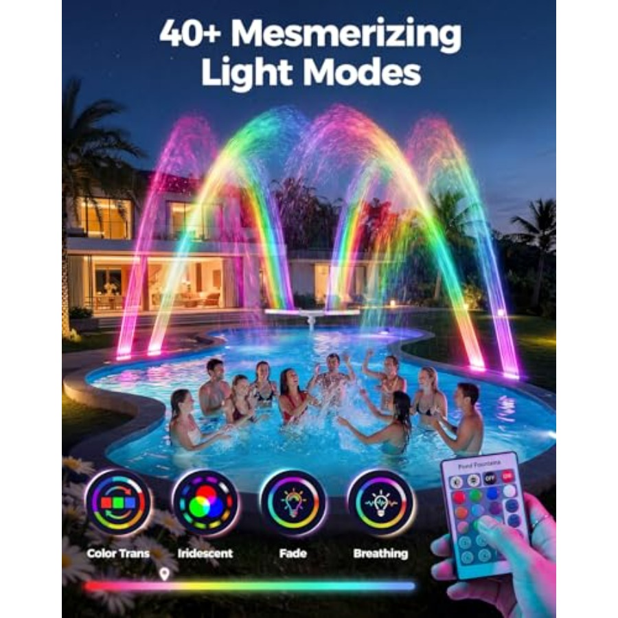 Solar pool fountain for ingrou - Pool Light Solar Rechargeable recension och pris