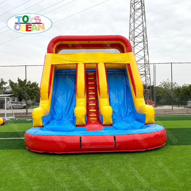 Red Yellow Blue Triple Lane In - Water Slide Inflatable recension och pris